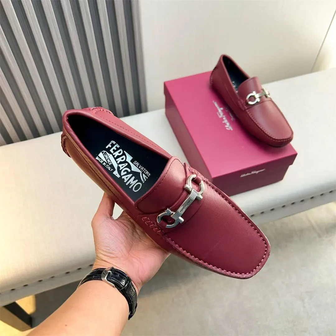 Men's shoes 💰560 Ferragamo new high-end quality 🔥 black cowhide ➕ cowhide lining size 38-45